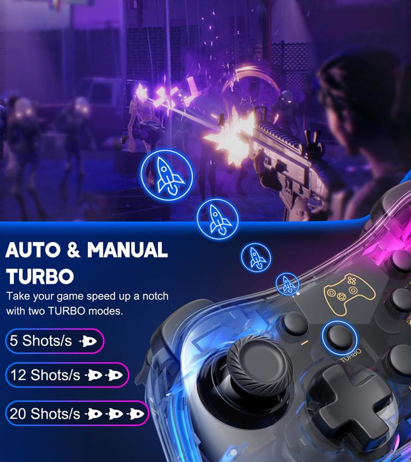 Wireless Switch Pro Controllers with RGB Light