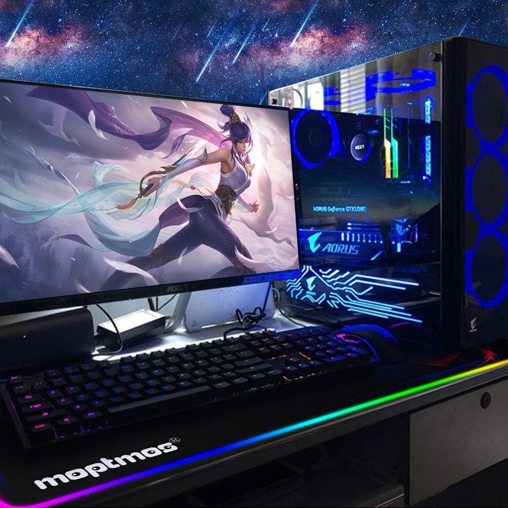 RGB Gaming Mouse Pad Anime Dragon Mousepad